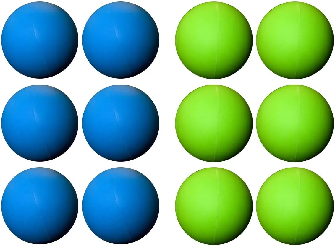 12 Assorted Blue Green Lacrosse Balls