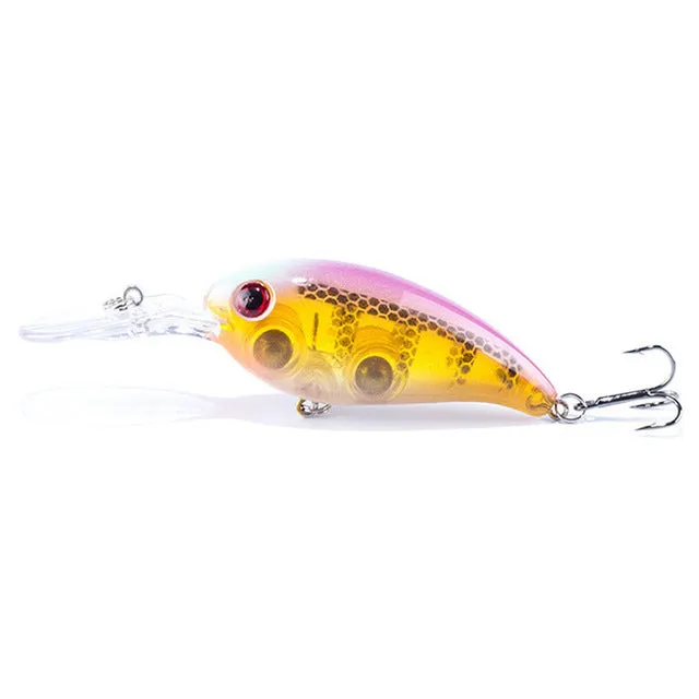 1pcs 14g 10cm Crankbait Fishing Wobblers Hard bait Bass Spinner Fishing Lures 17 Colors Pesca fishing tackle YE-195