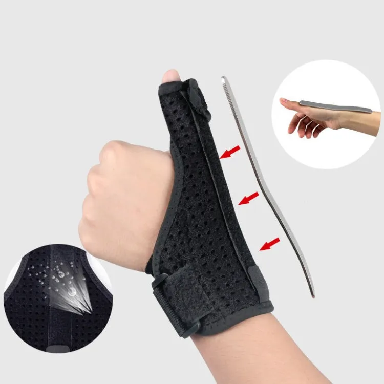 2 PCS Wrist Brace Sprain Fracture Tenosynovitis Thumb Steel Bar Support, Size: Free Size, Specification: Right Hand