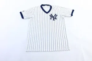 90's Majestic New York Yankees Striped Jersey T-Shirt