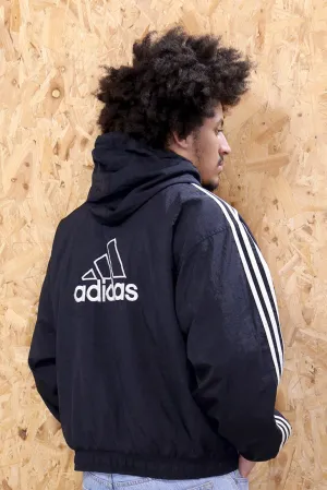 Adidas Black Hooded Sports Jacket