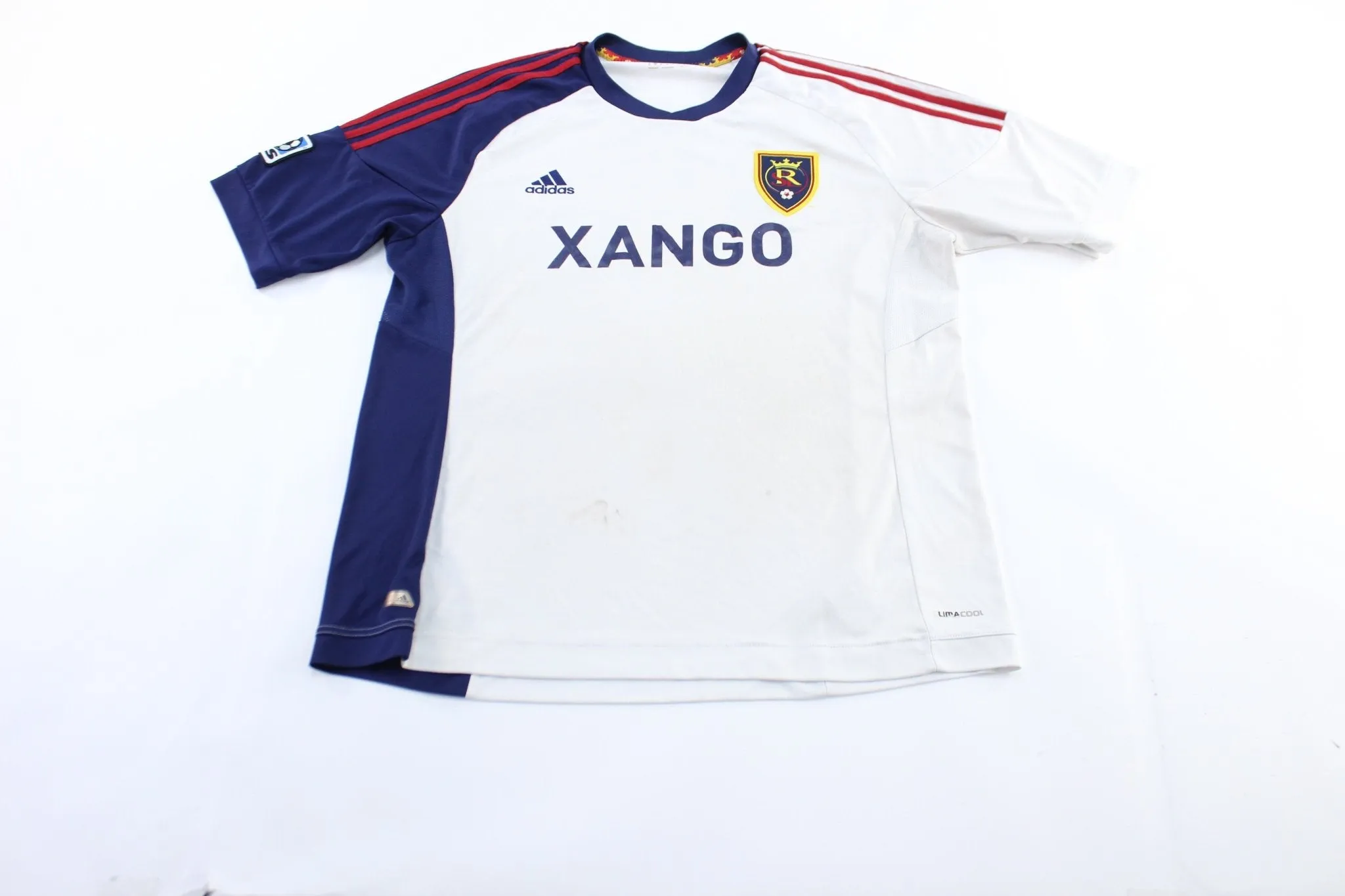 Adidas Embroidered Logo Real Salt Lake Striped Soccer Jersey