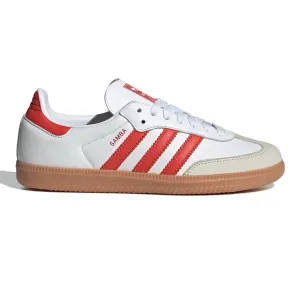 Adidas Women's Samba White/Solar Red