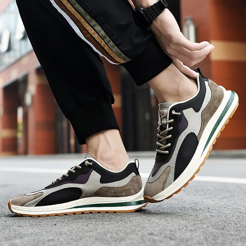 Advbridge Men Casual Shoes Fashion Men Sports Shoes Breathable Shoes Korean Version Fashion Sneakers