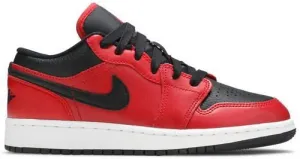 Air Jordan 1 Low Gym Red Black Pebbled (GS)