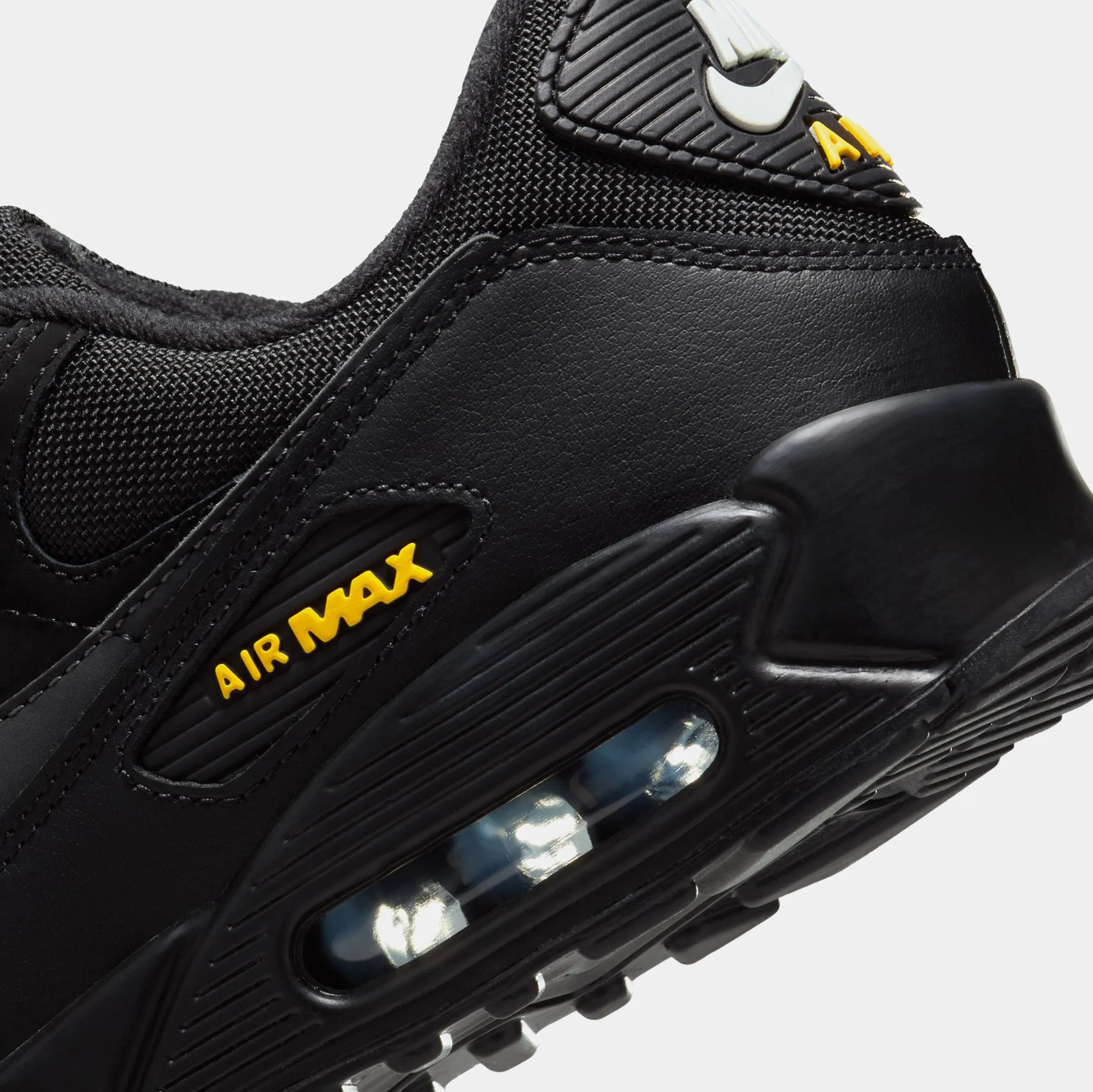 Air Max 90 Black Speed Yellow Mens Running Shoes (Black/Yellow)