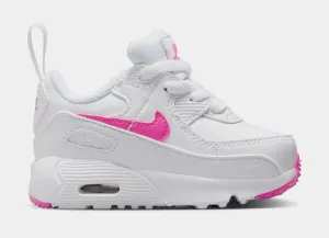 Air Max 90 EasyOn Infant Toddler Lifestyle Shoes (White/Laser Fuchsia)