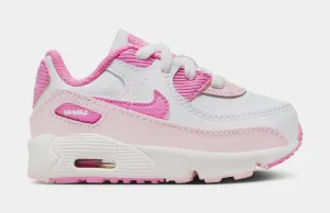 Air Max 90 Infant Toddler Lifestyle Shoes (White/Pink Foam/Playful Pink)