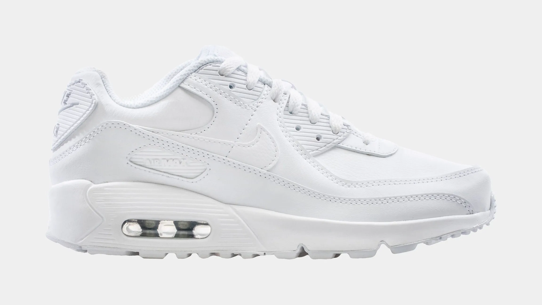 Air Max 90 LTR Grade School Lifestyle Shoes (White)