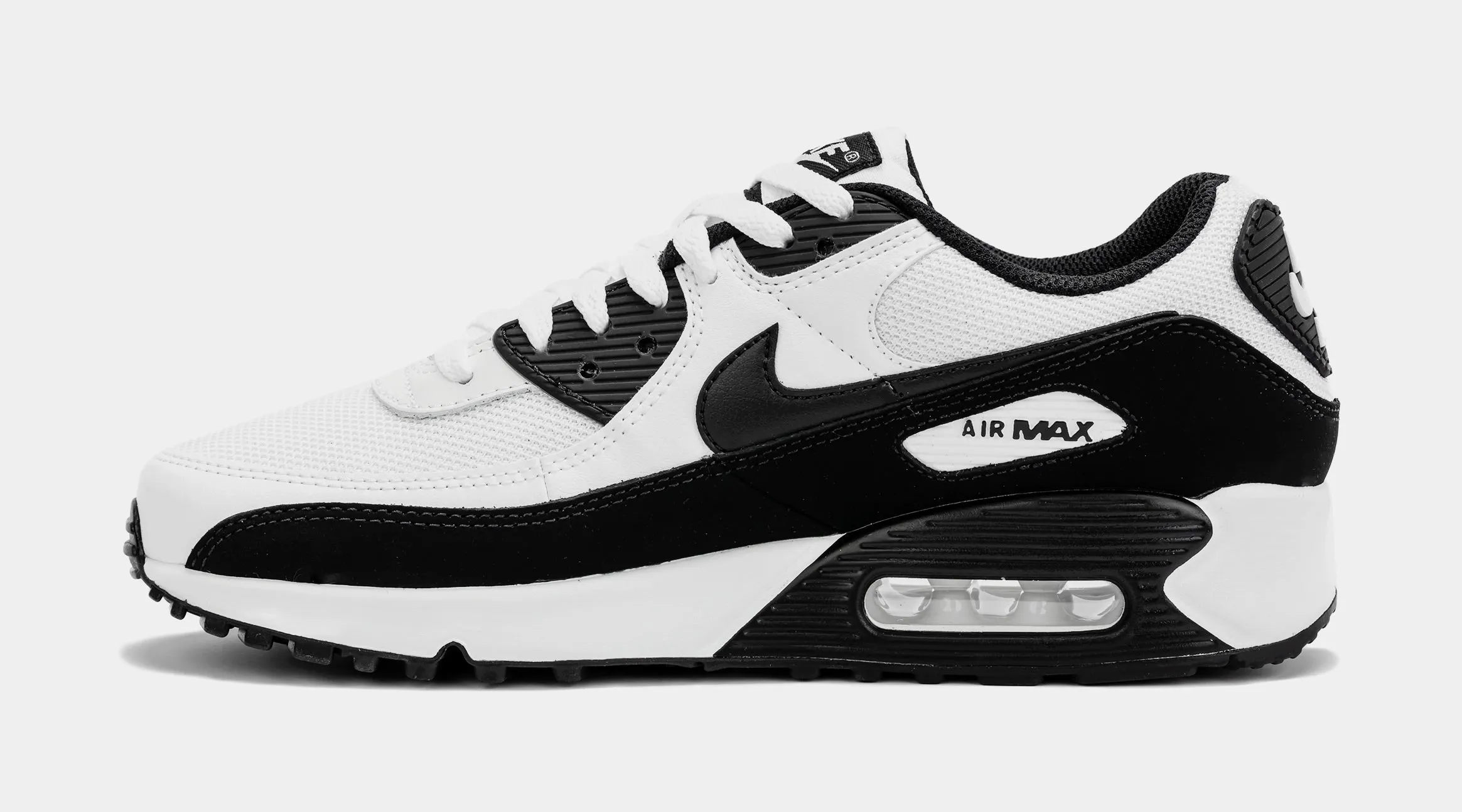 Air Max 90 Mens Running Shoes (White/Black)