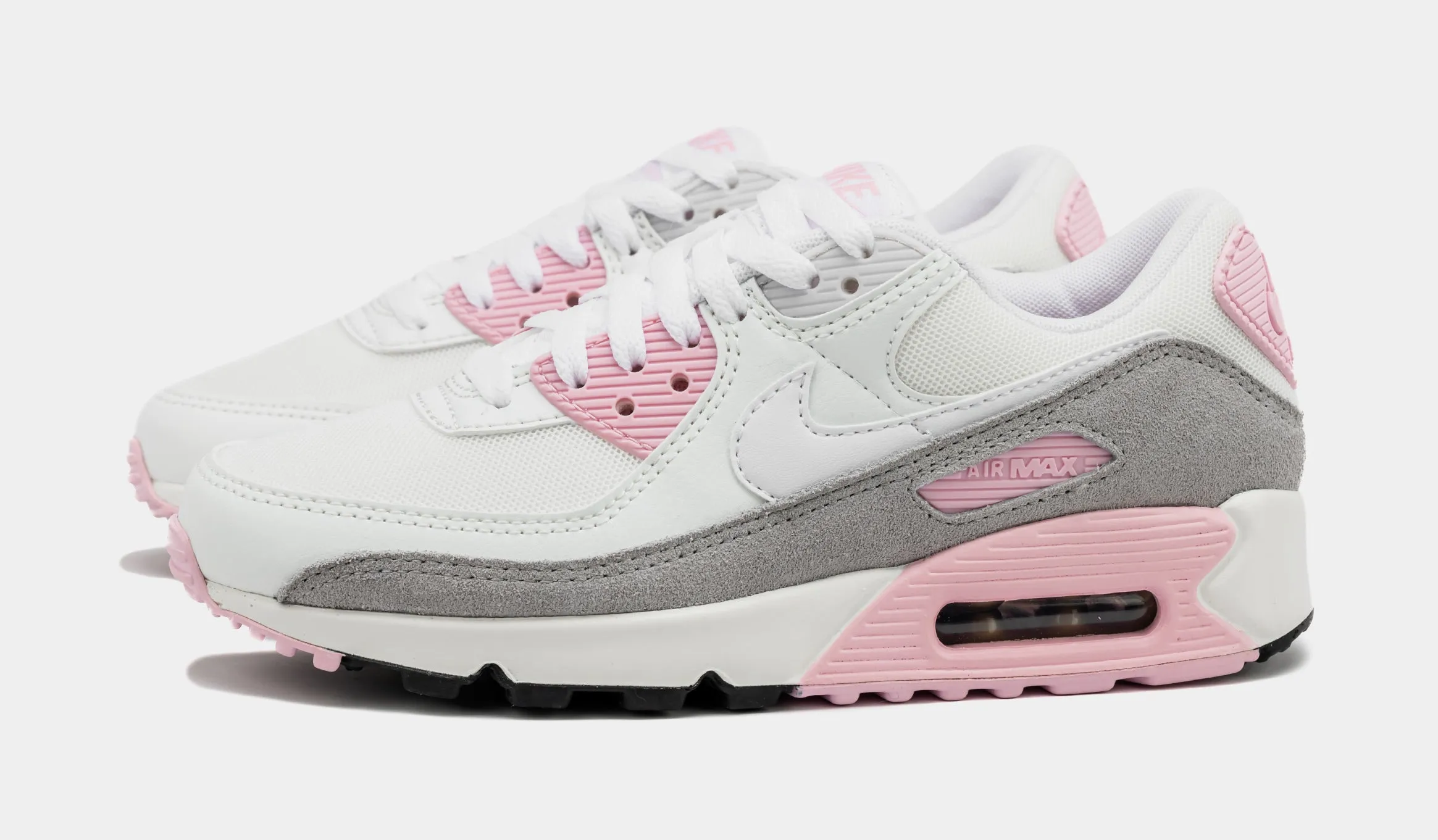 Air Max 90 Womens Lifestyle Shoes (White/Pink)