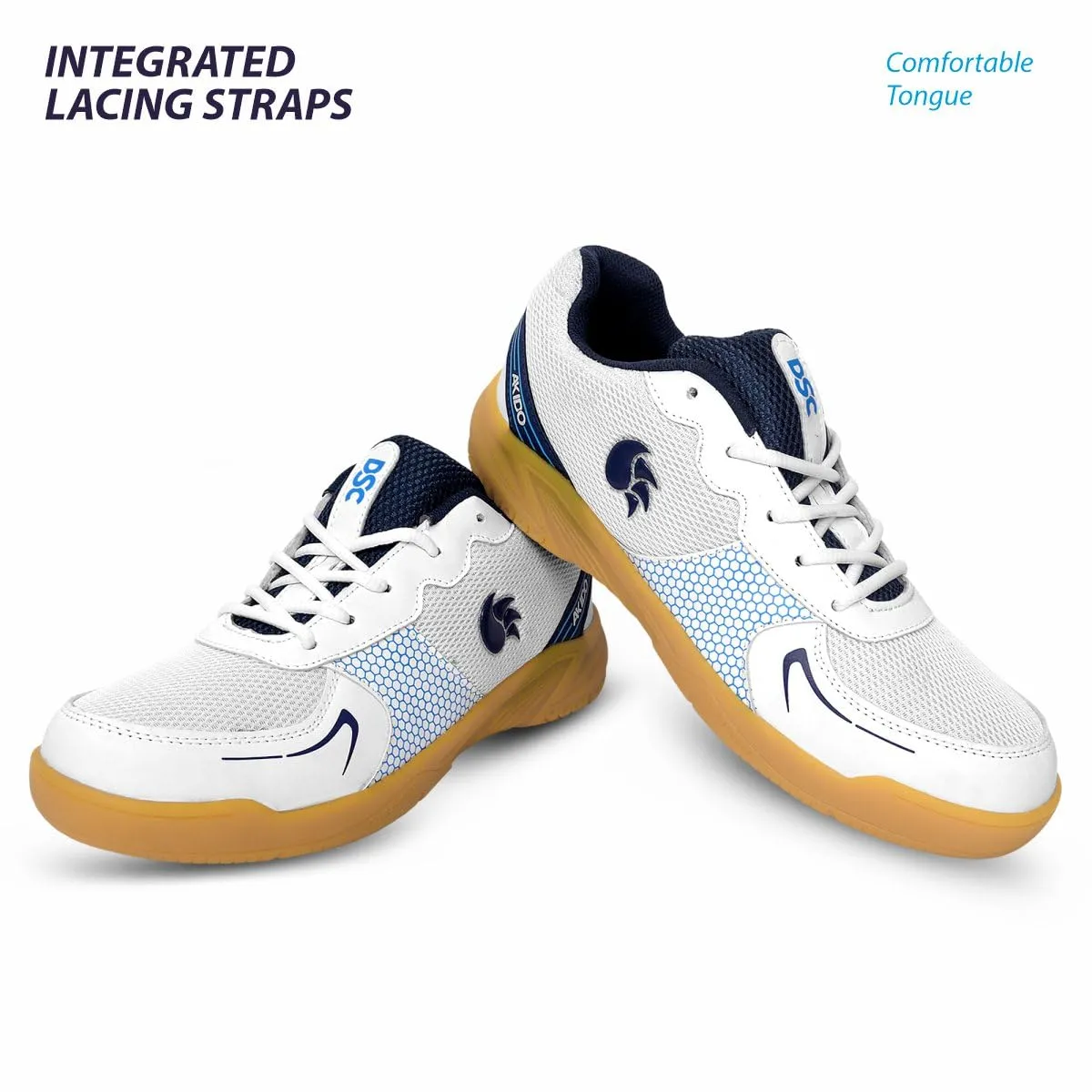 Akido Badminton Shoes for Mens | Colour - White