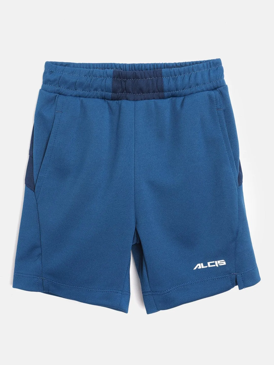 Alcis Boys Blue Printed Back Detail Regular Fit Training Shorts