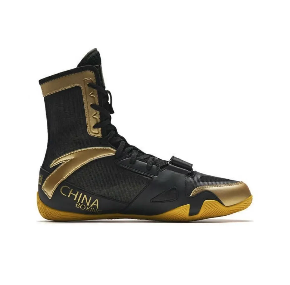 Anta National Team Professional Boxing Shoes - Black Gold