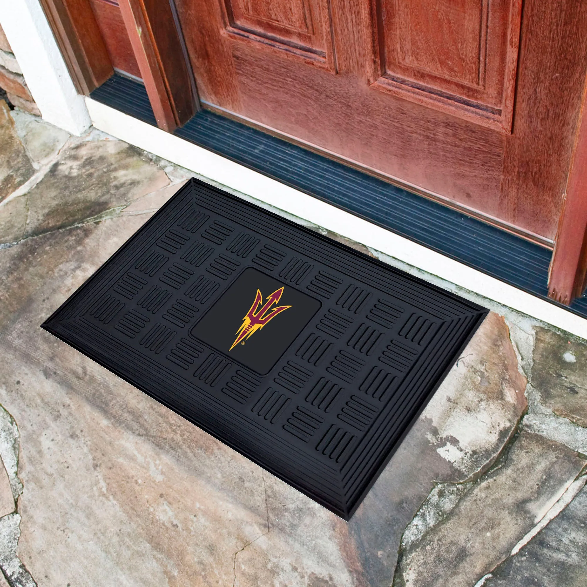 Arizona State Sun Devils Heavy Duty Vinyl Medallion Door Mat - 19.5in. x 31in.