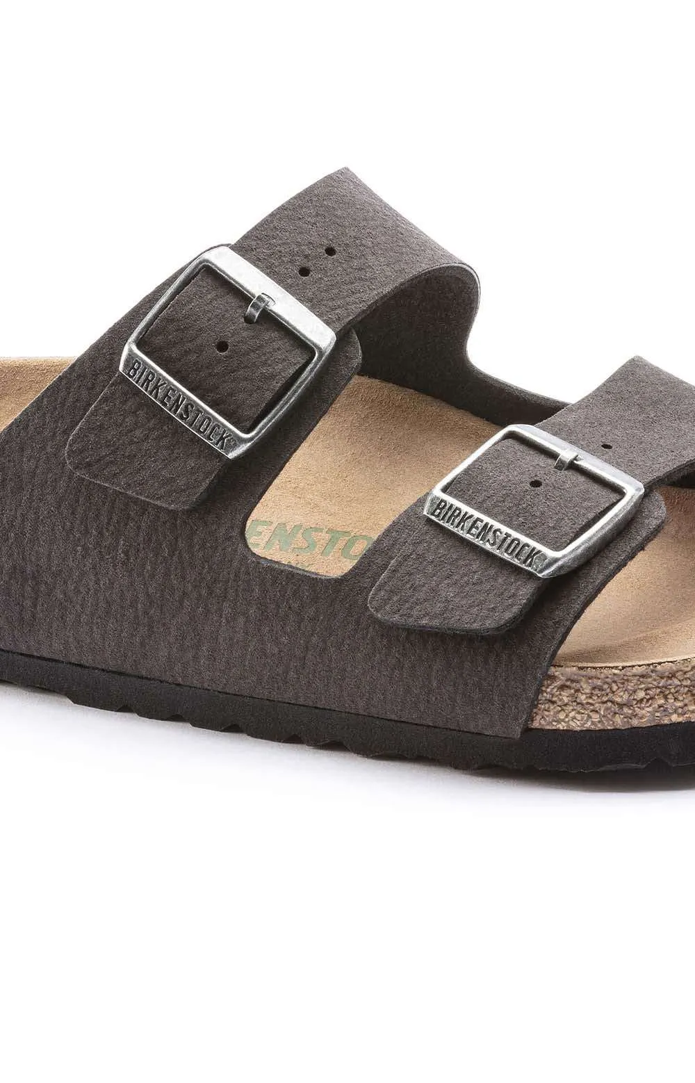 Arizona Vegan Two-Strap Sandals - Desert Dust Black