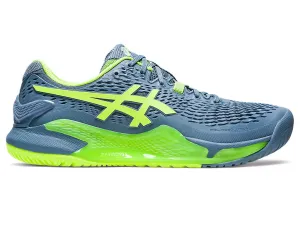 Asics Gel-Resolution 9 (Steel Blue/Hazard Green) Mens