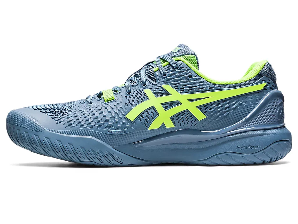 Asics Gel-Resolution 9 (Steel Blue/Hazard Green) Mens