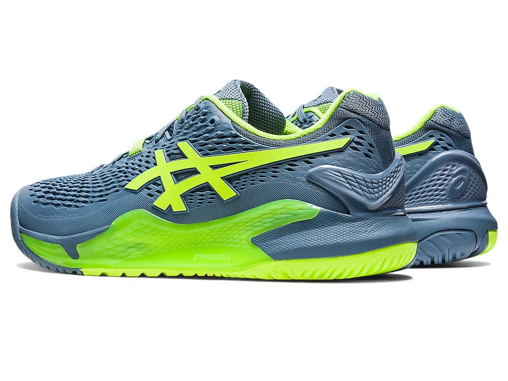 Asics Gel-Resolution 9 (Steel Blue/Hazard Green) Mens