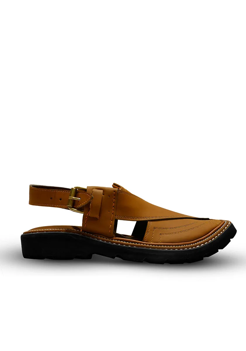 Basic Leather Mustard Peshaweri Chappal