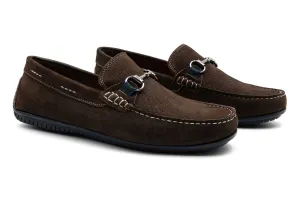 Bermuda Suede Horse Bit Loafers - Cafe