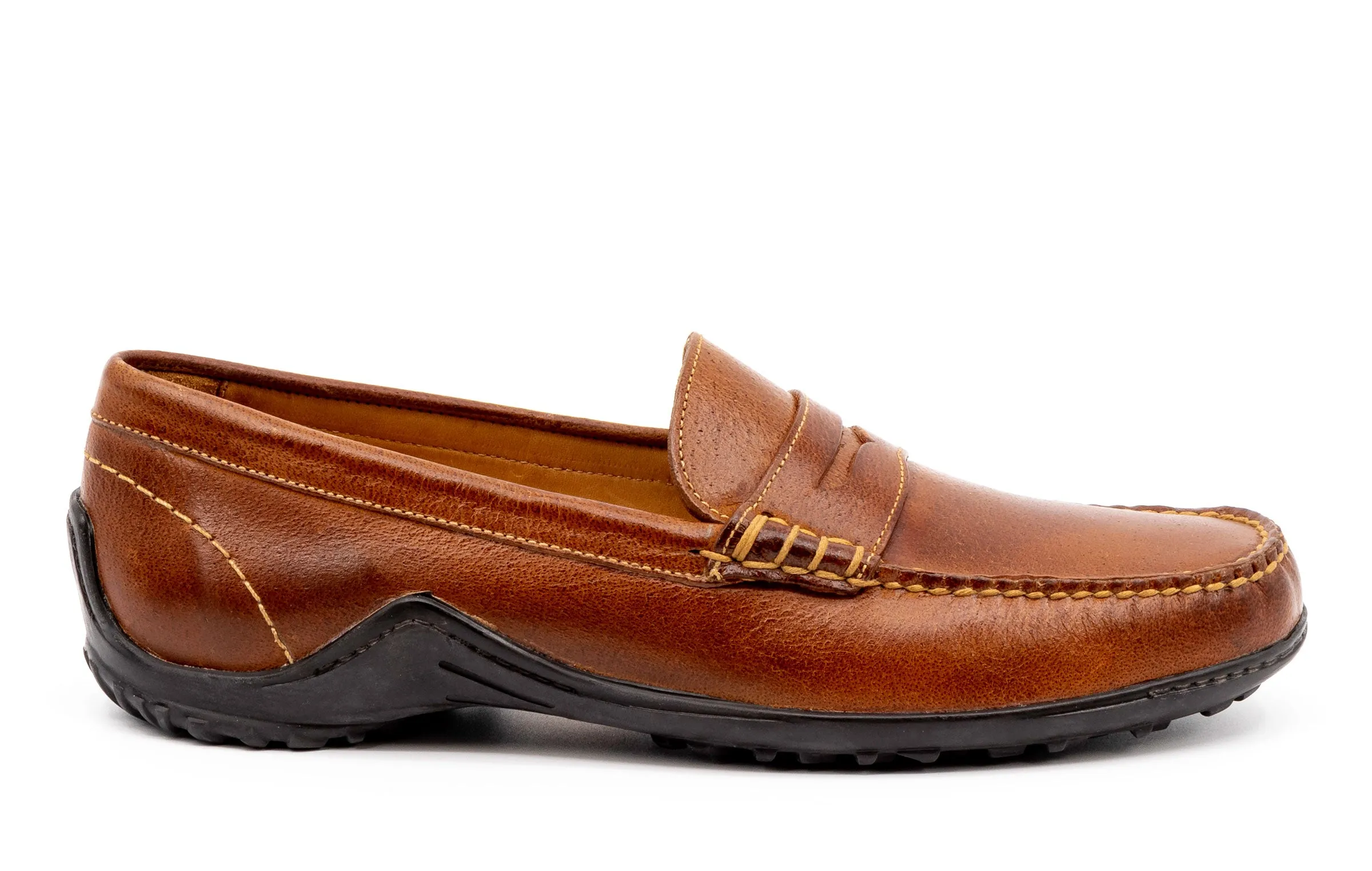 Bill Water Buffalo Penny Loafers - Burnt Cedar