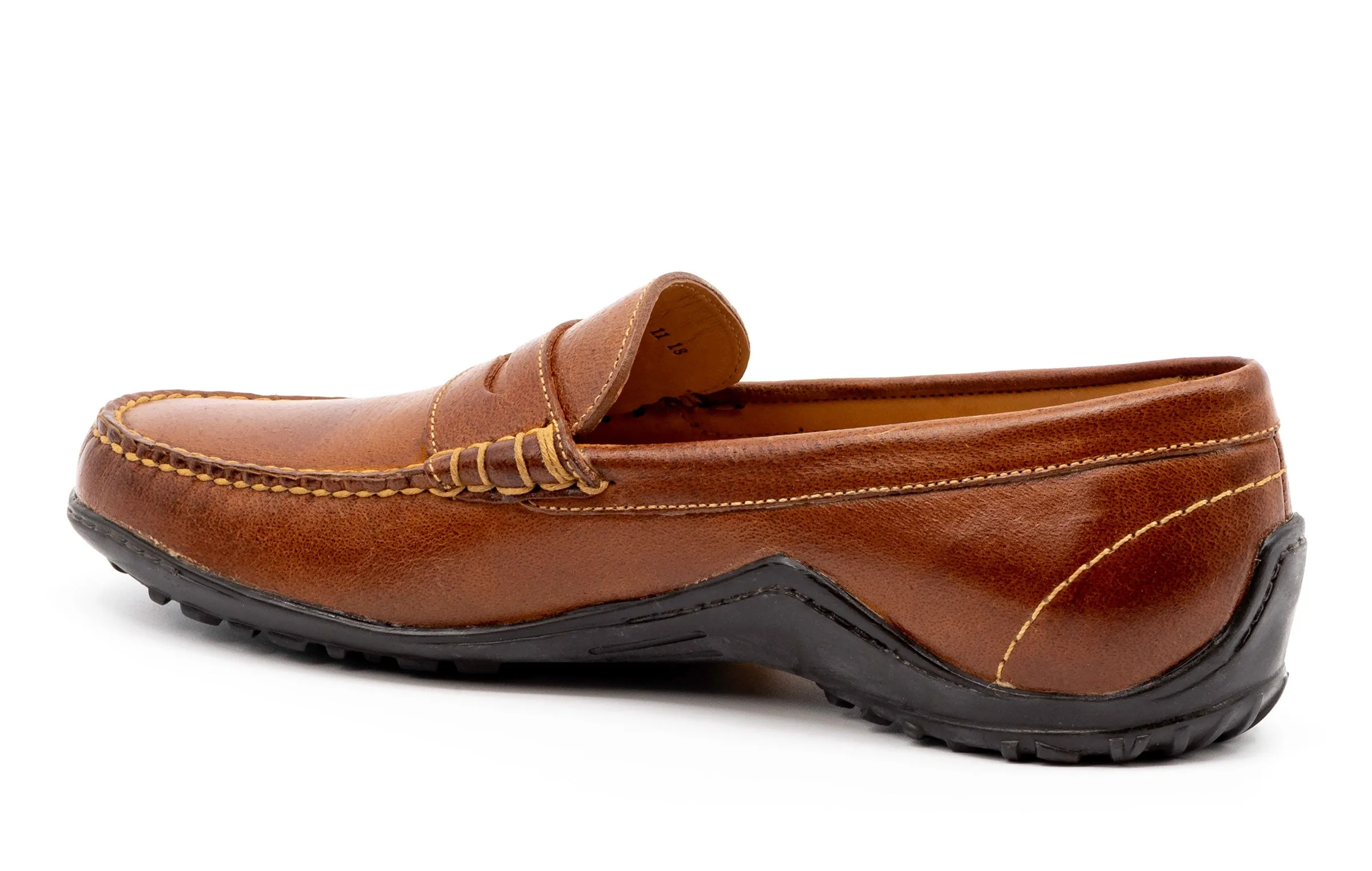 Bill Water Buffalo Penny Loafers - Burnt Cedar