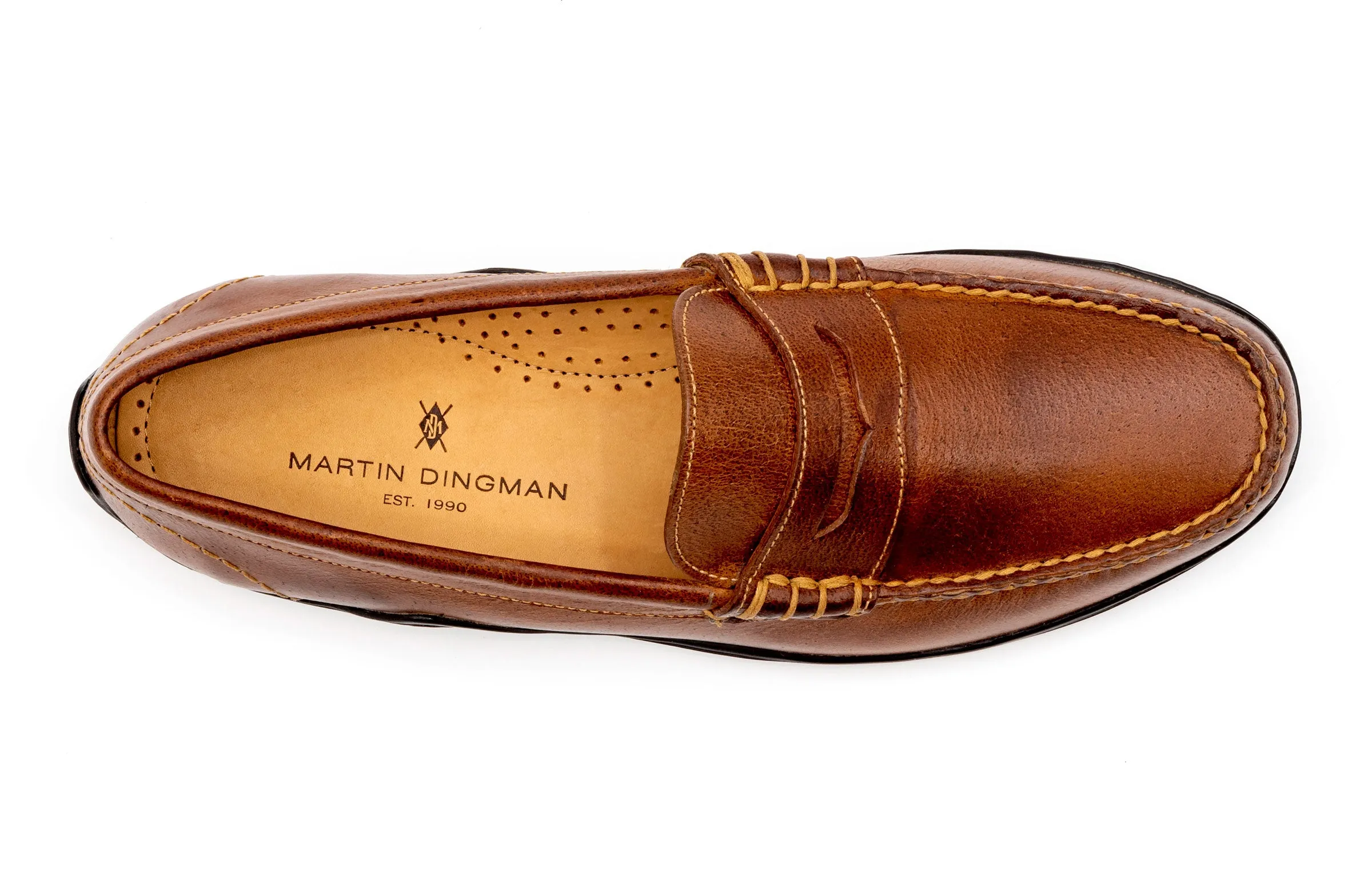 Bill Water Buffalo Penny Loafers - Burnt Cedar