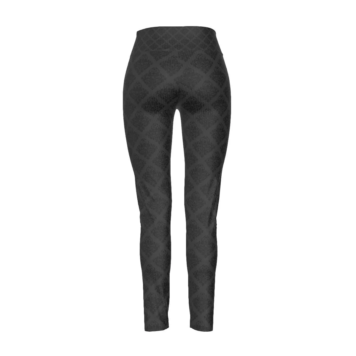 Black Honeycomb High Waist Leggings