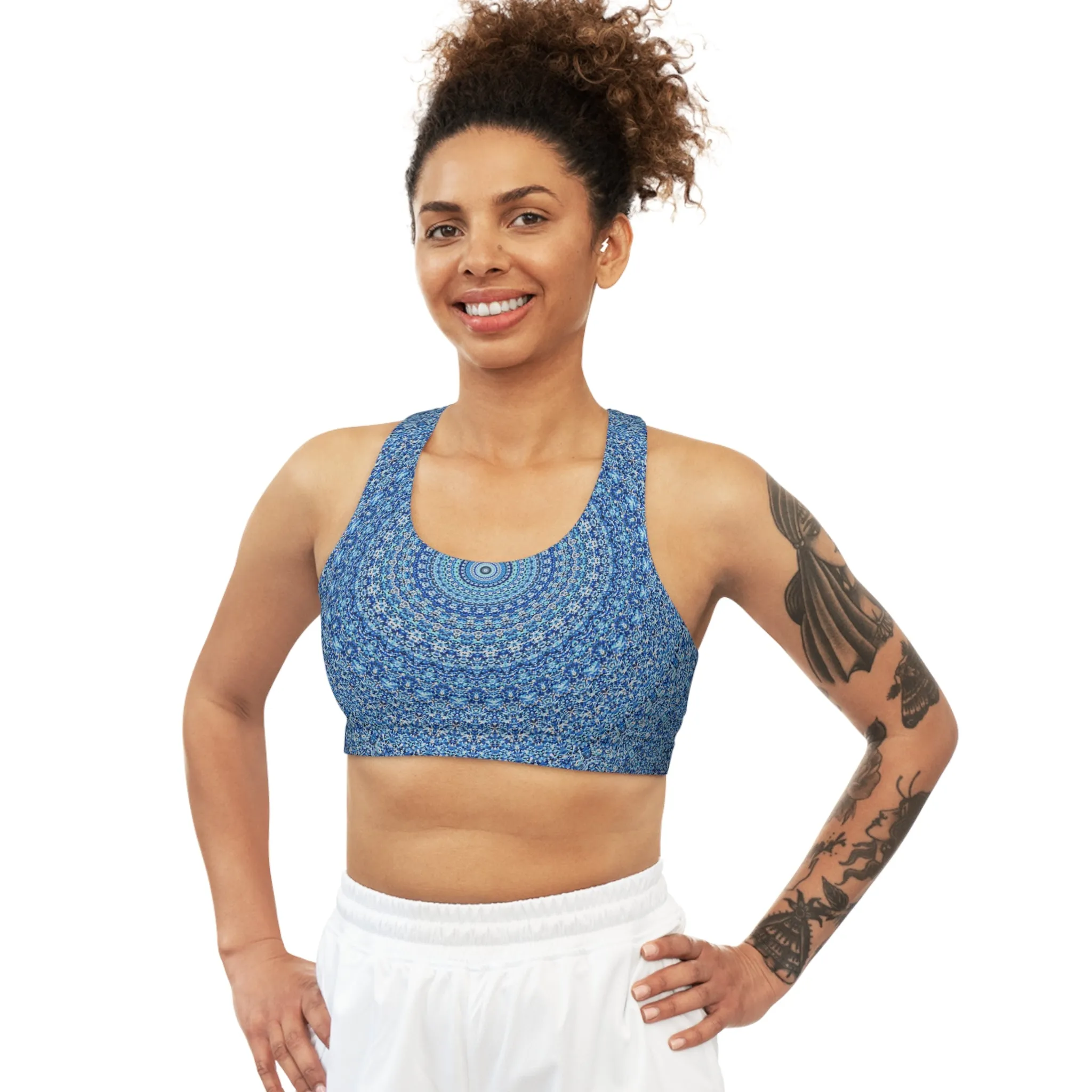 Blue Mandala - Inovax Seamless Sports Bra