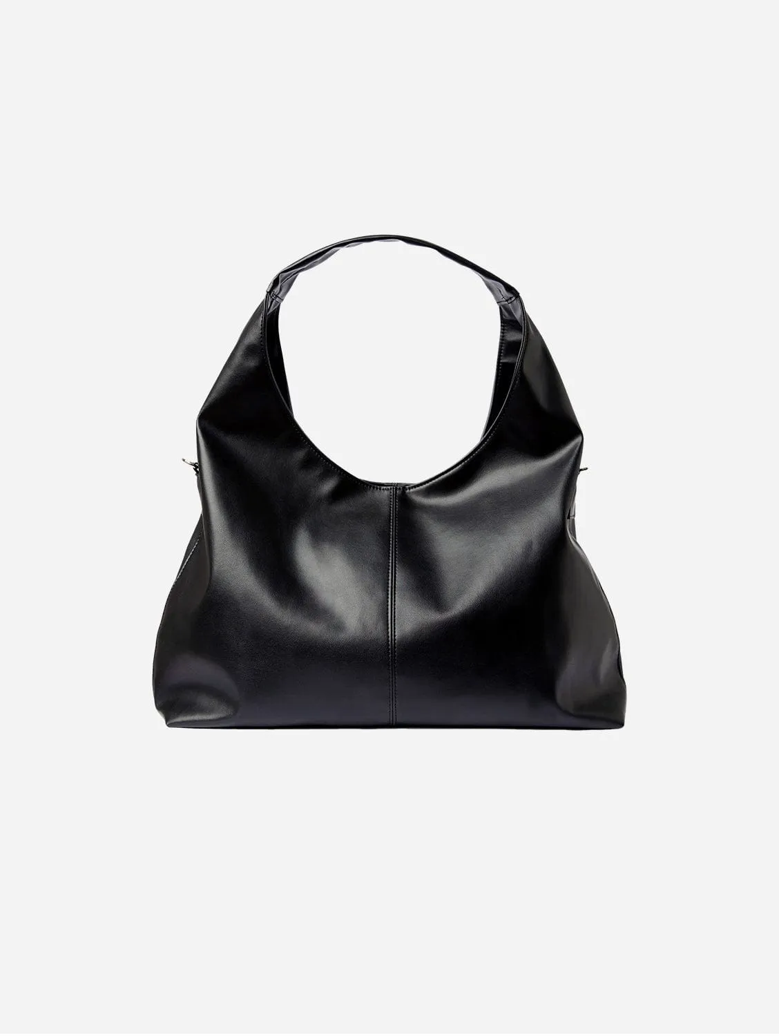 Bohema Grape Leather Vegan Slouchy Tote Bag | Black