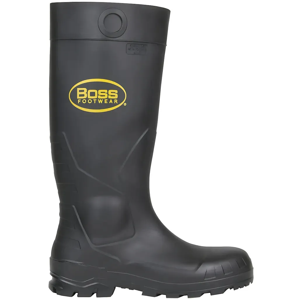 Boss 380-800/13 16" Black PVC Plain Toe Boot