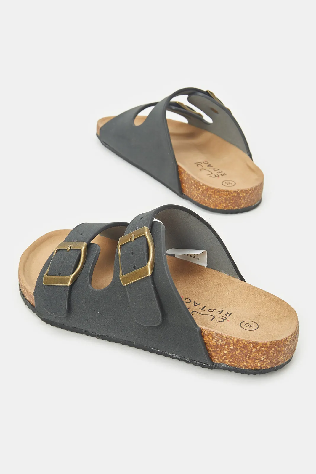 Boys Grey Cork Sandals