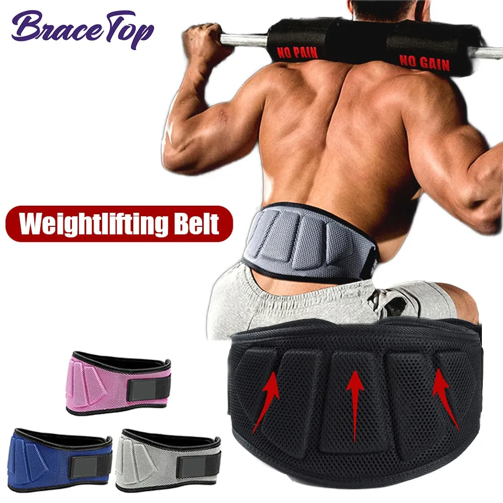 BraceTop Weightlifting Belt Bodybuilding Musculation Gym Belt Fitness Waist Support Sports Dumbell Powerlifting Weigh Lift Belts