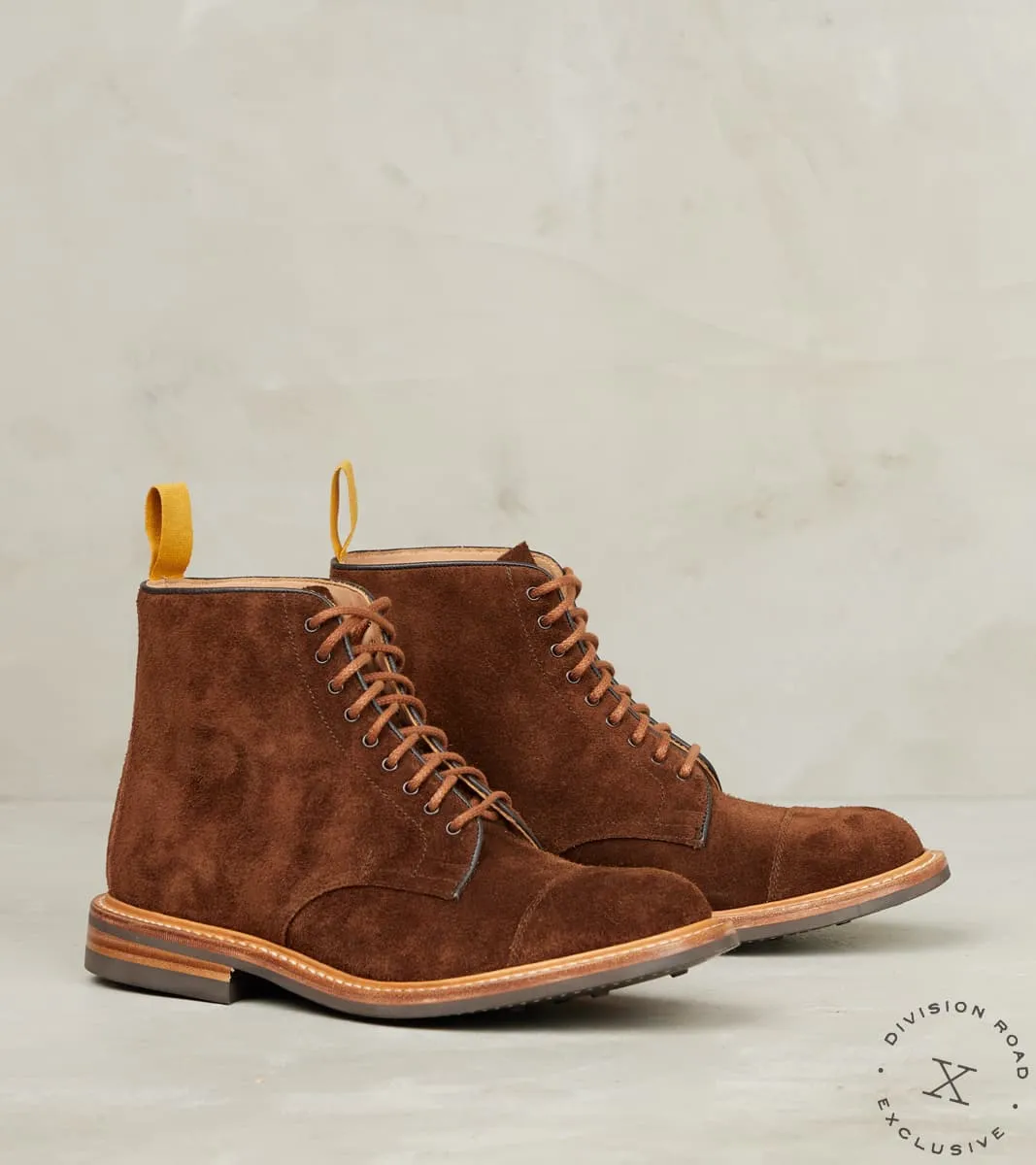 Brett Derby Boot - 4497 - Dainite - CF Stead Polo Brown Oiled Desert Oasis Suede