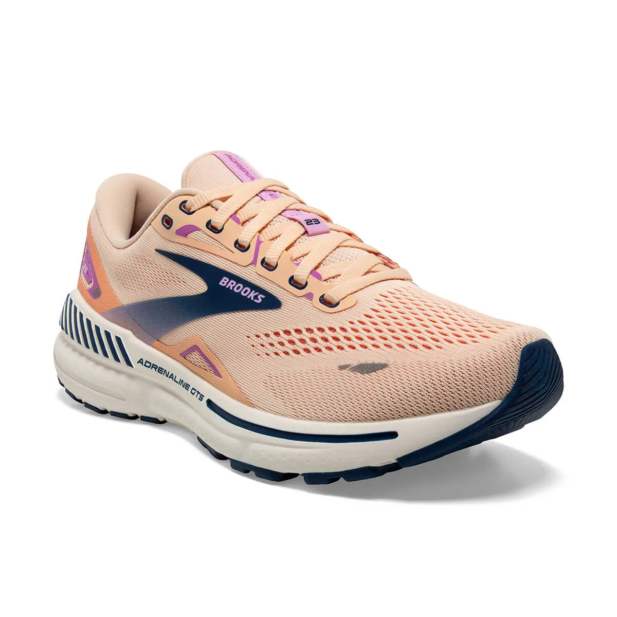 Brooks Adrenaline GTS 23 Womens | Apricot/estate Blue/orchid