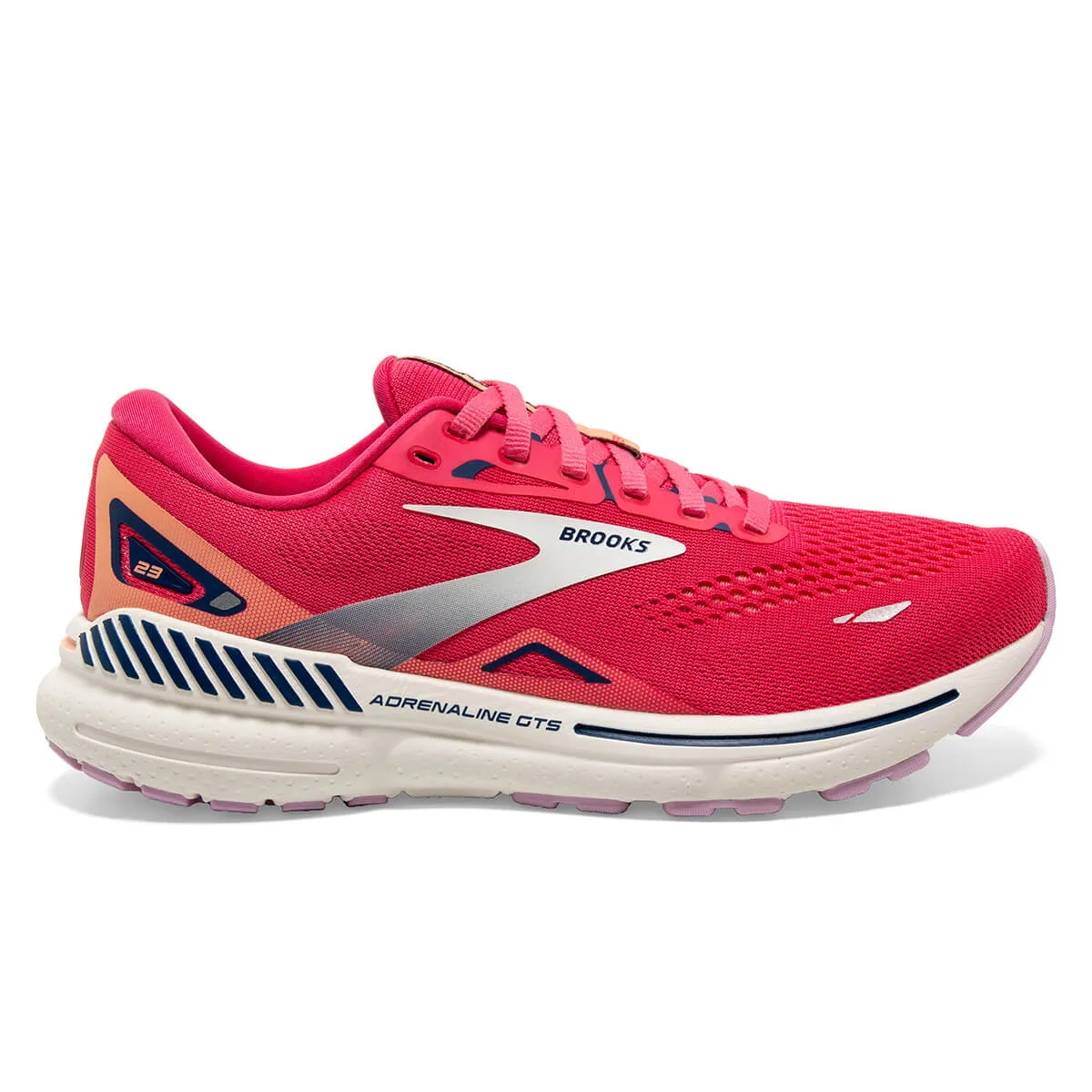 Brooks Adrenaline GTS 23 Womens | Raspberry/papaya/blue