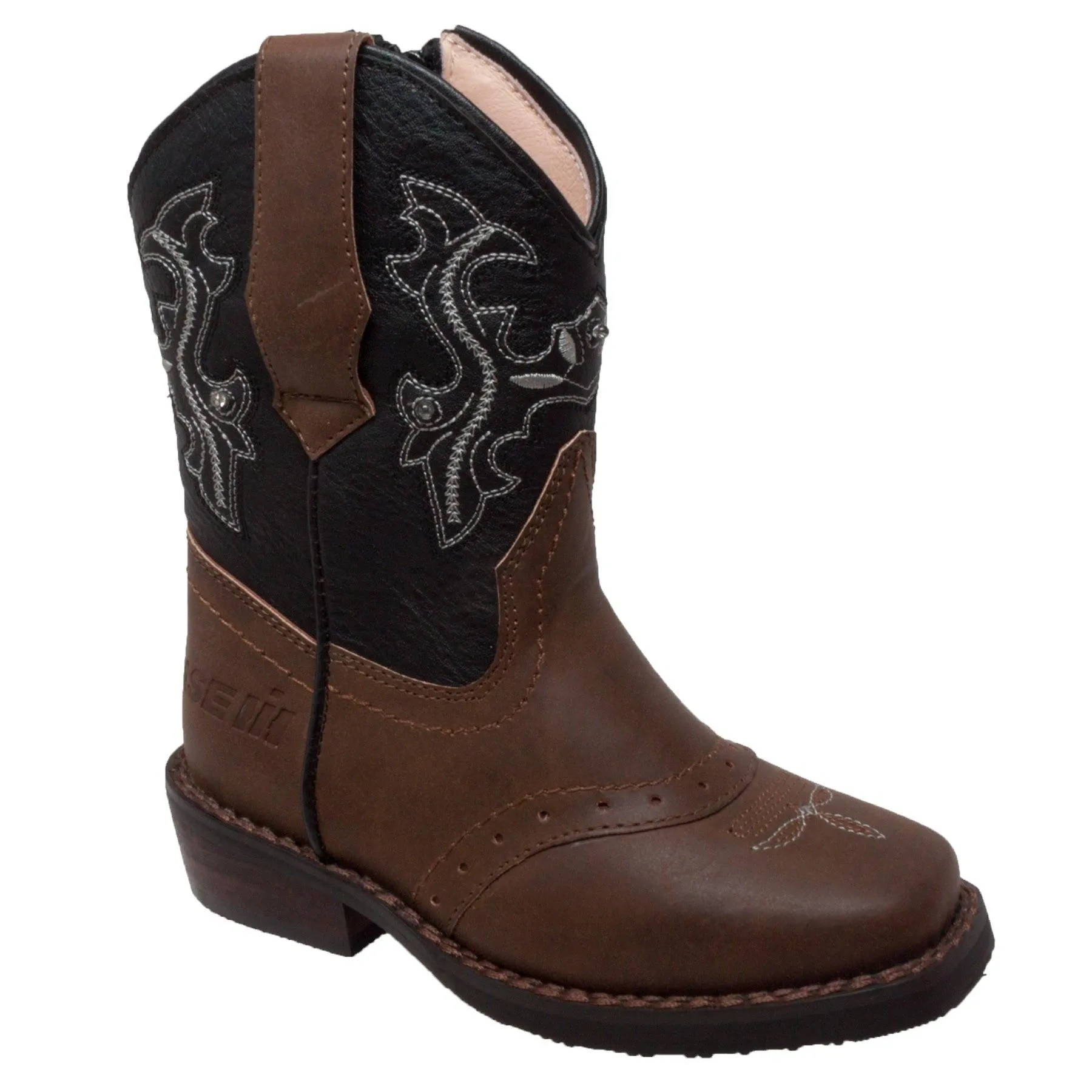 Case IH Toddler's Western Light Up Boot Brown/Black