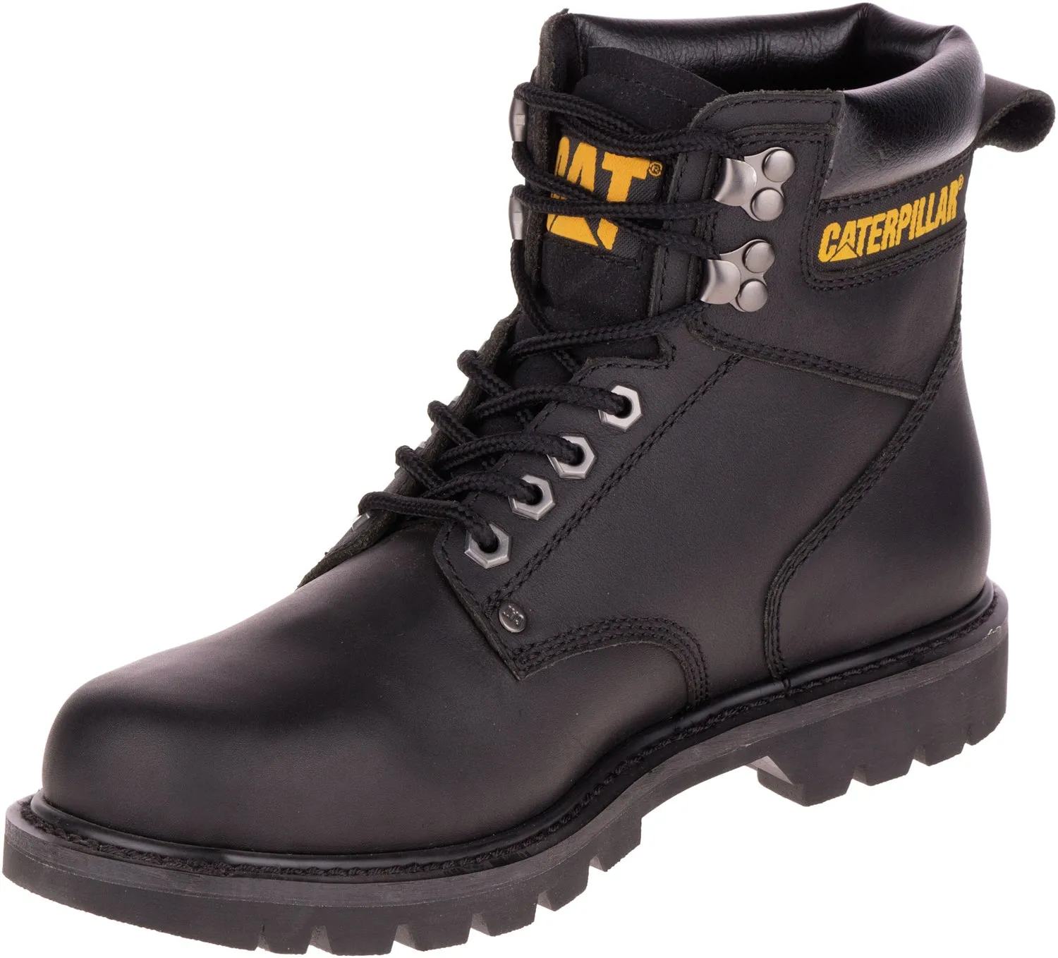 CAT Mens Second Shift Black Oiled Leather Work Boots