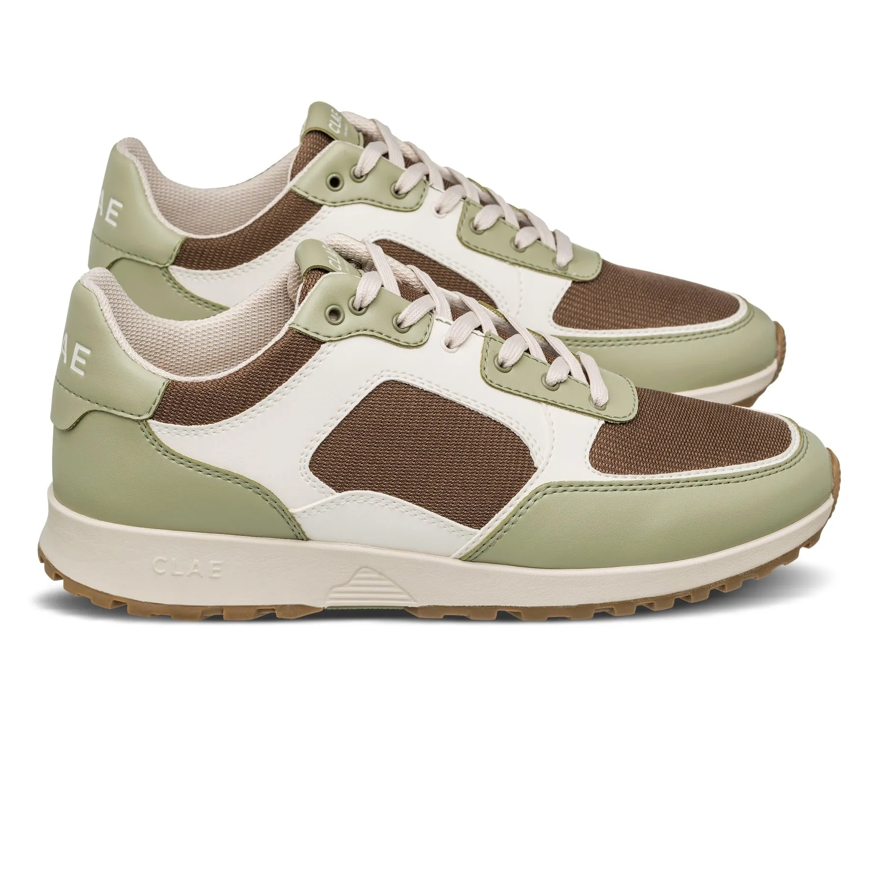 Clae Joshua Cactus Sneakers in Sage White Brown