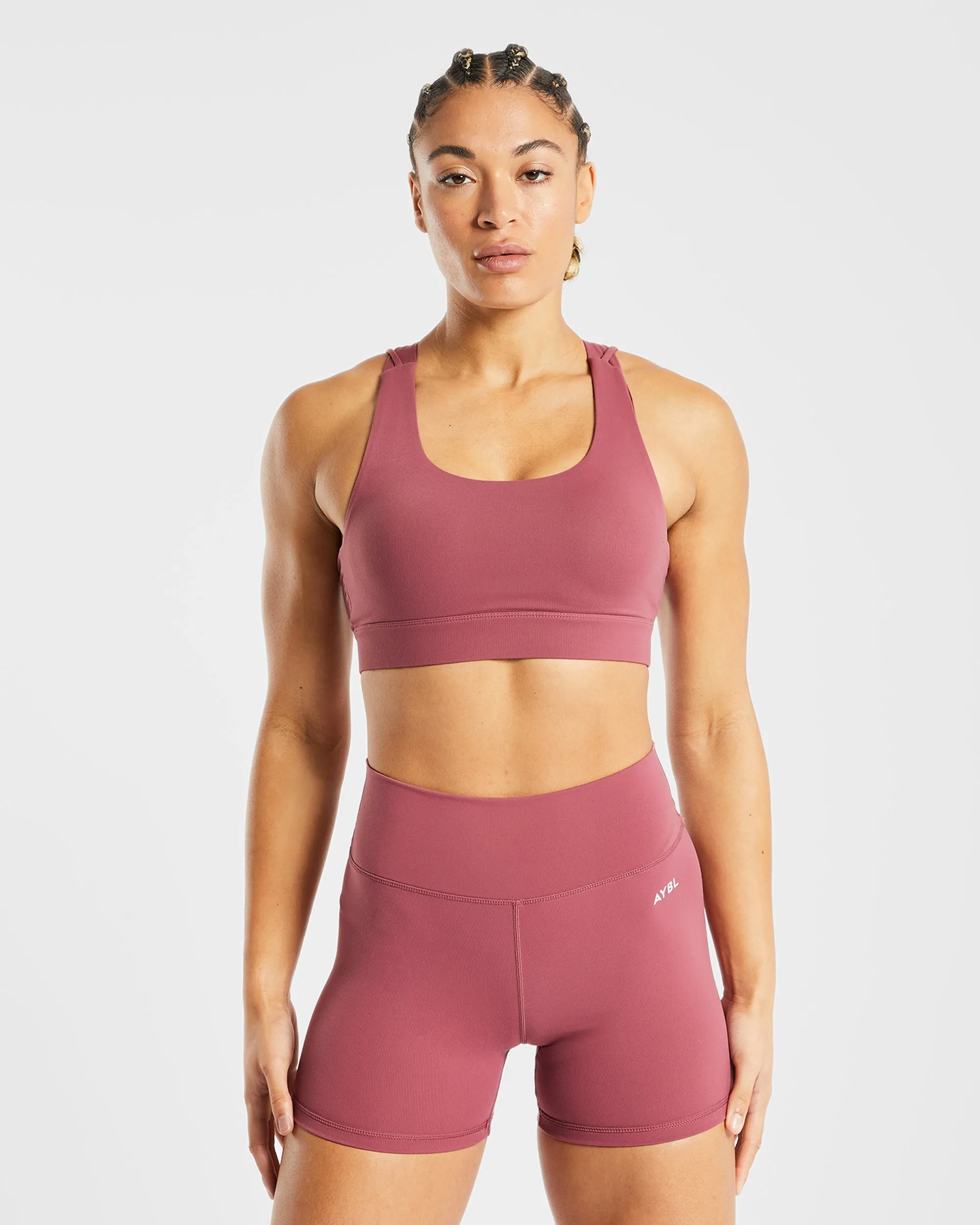 Core Sports Bra - Brick Red