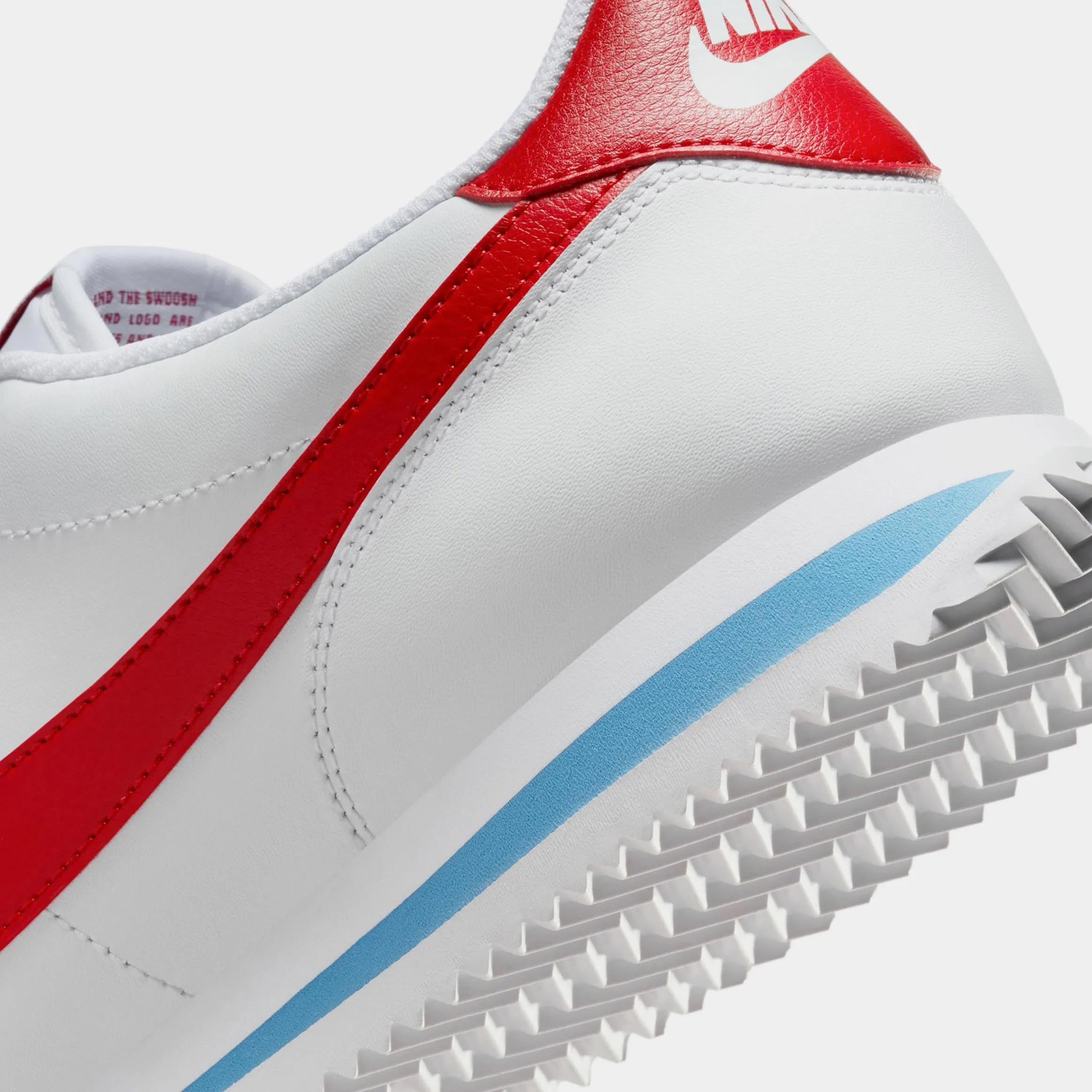 Cortez Leather Mens Running Shoes (White/Varsity Blue/Varsity Red)