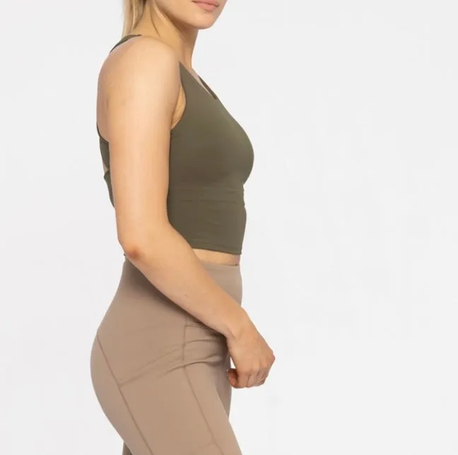 Crop top with built- in sports bra (ivy)