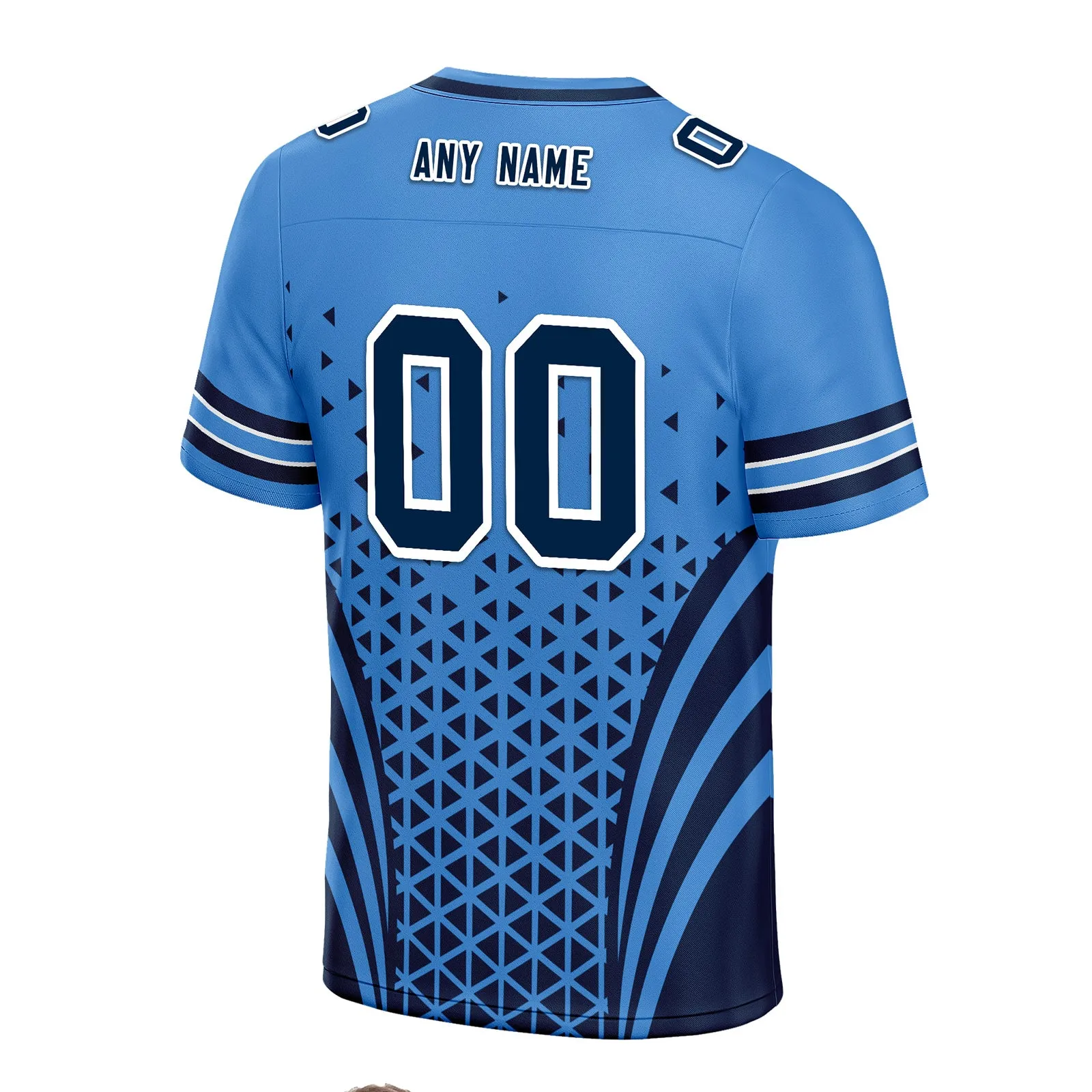 Custom Blue Deep Blue Tennessee Football Jersey and Sports Shoes Combo Offer Personalized Combo ZH-D023031-32