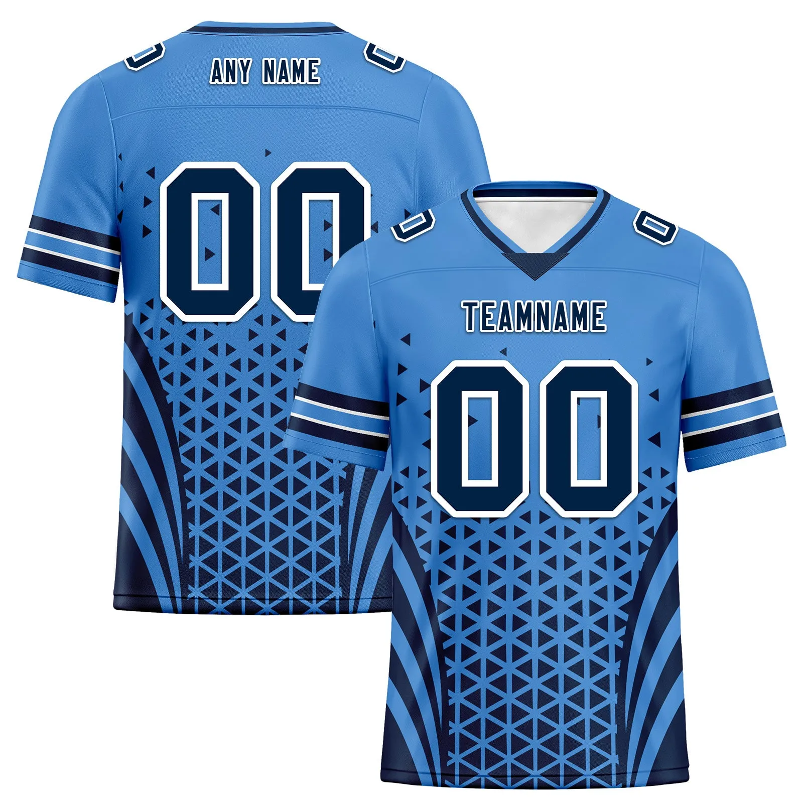 Custom Blue Deep Blue Tennessee Football Jersey and Sports Shoes Combo Offer Personalized Combo ZH-D023031-32