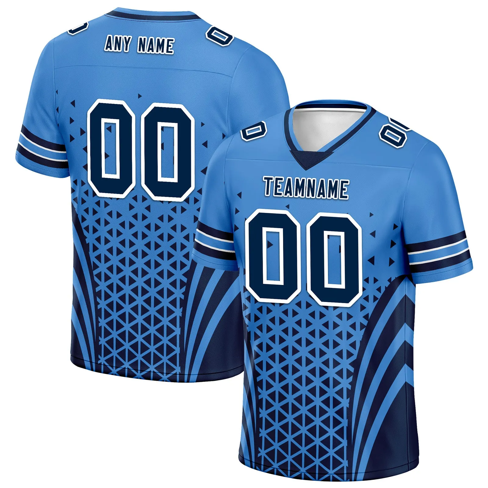 Custom Blue Deep Blue Tennessee Football Jersey and Sports Shoes Combo Offer Personalized Combo ZH-D023031-32