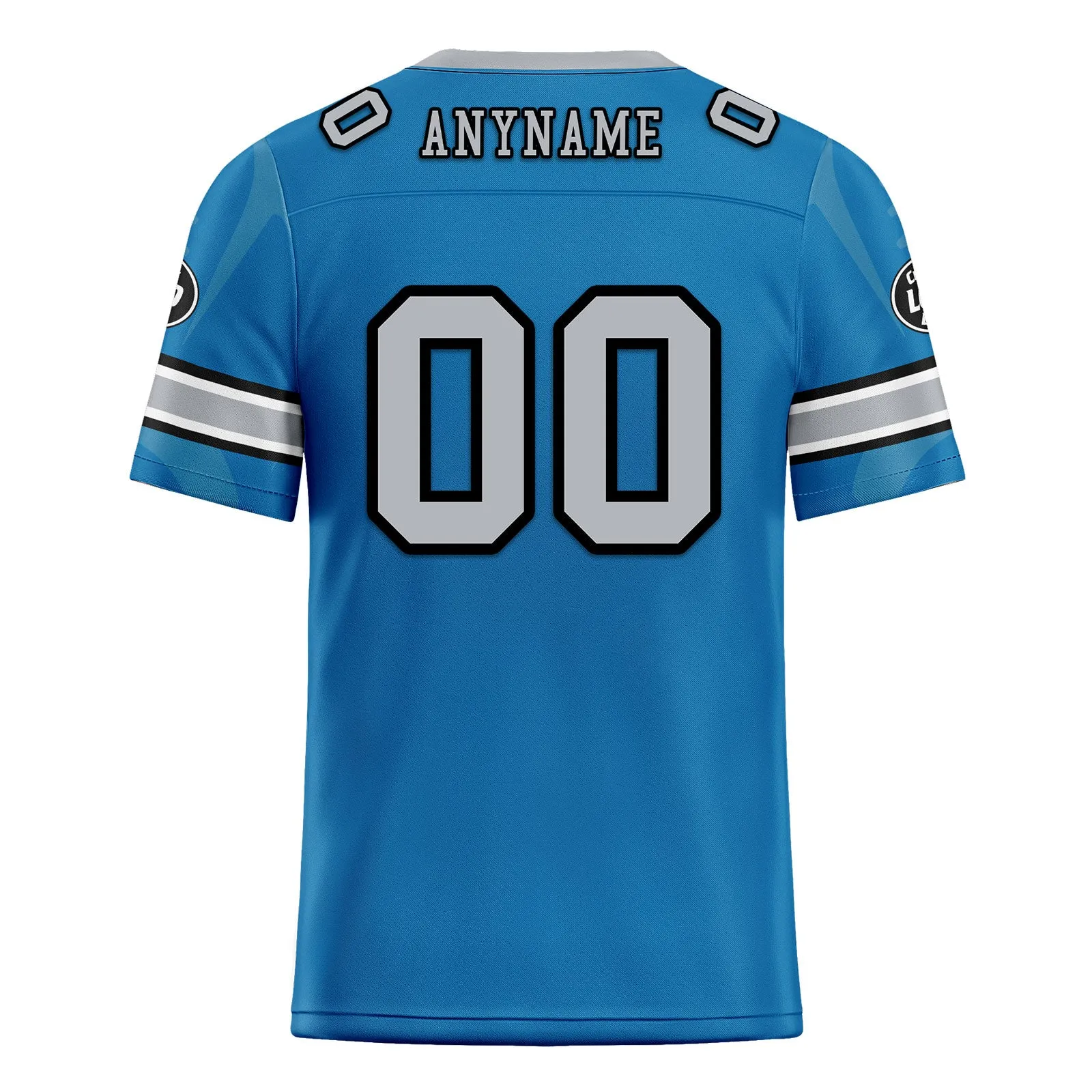 Custom Blue Detroit Football Jersey and Sports Shoes Combo Offer Personalized Combo ZH-D025008-9