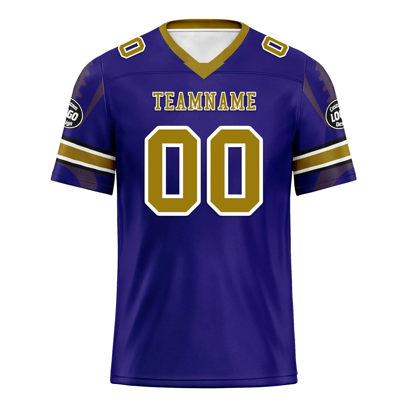 Custom Purple Baltimore Football Jersey and Sports Shoes Combo Offer Personalized Combo ZH-D025008-4