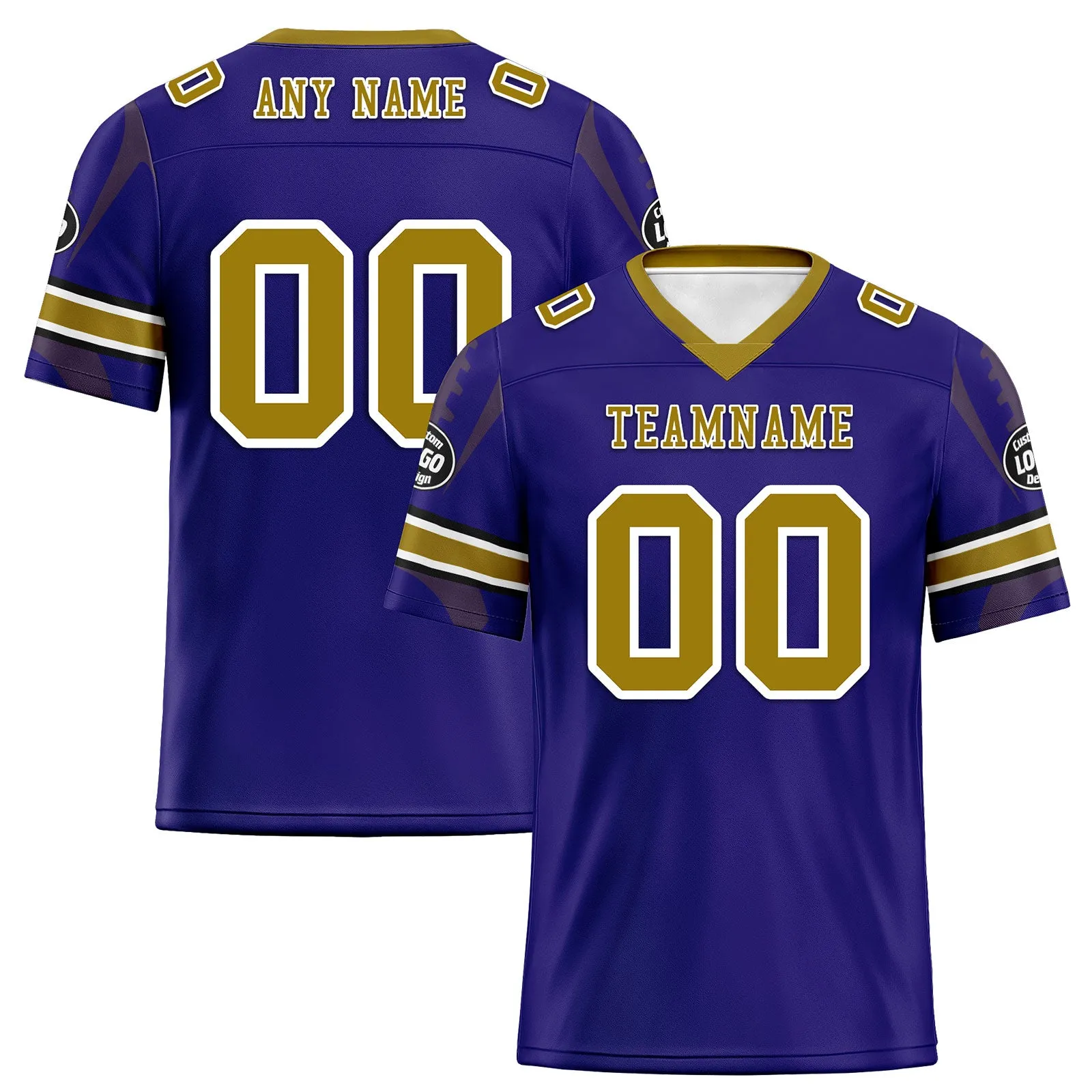 Custom Purple Baltimore Football Jersey and Sports Shoes Combo Offer Personalized Combo ZH-D025008-4