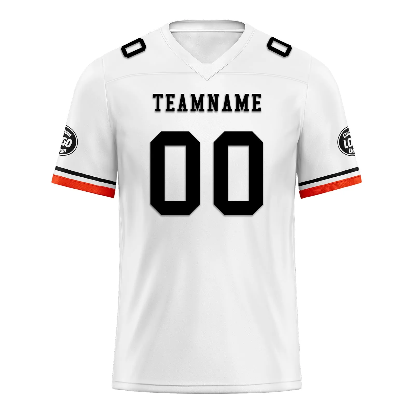 Custom White Orange Cleveland Football Jersey and Firesoul Sports Shoes Combo Offer Personalized Combo ZH-D020273-8